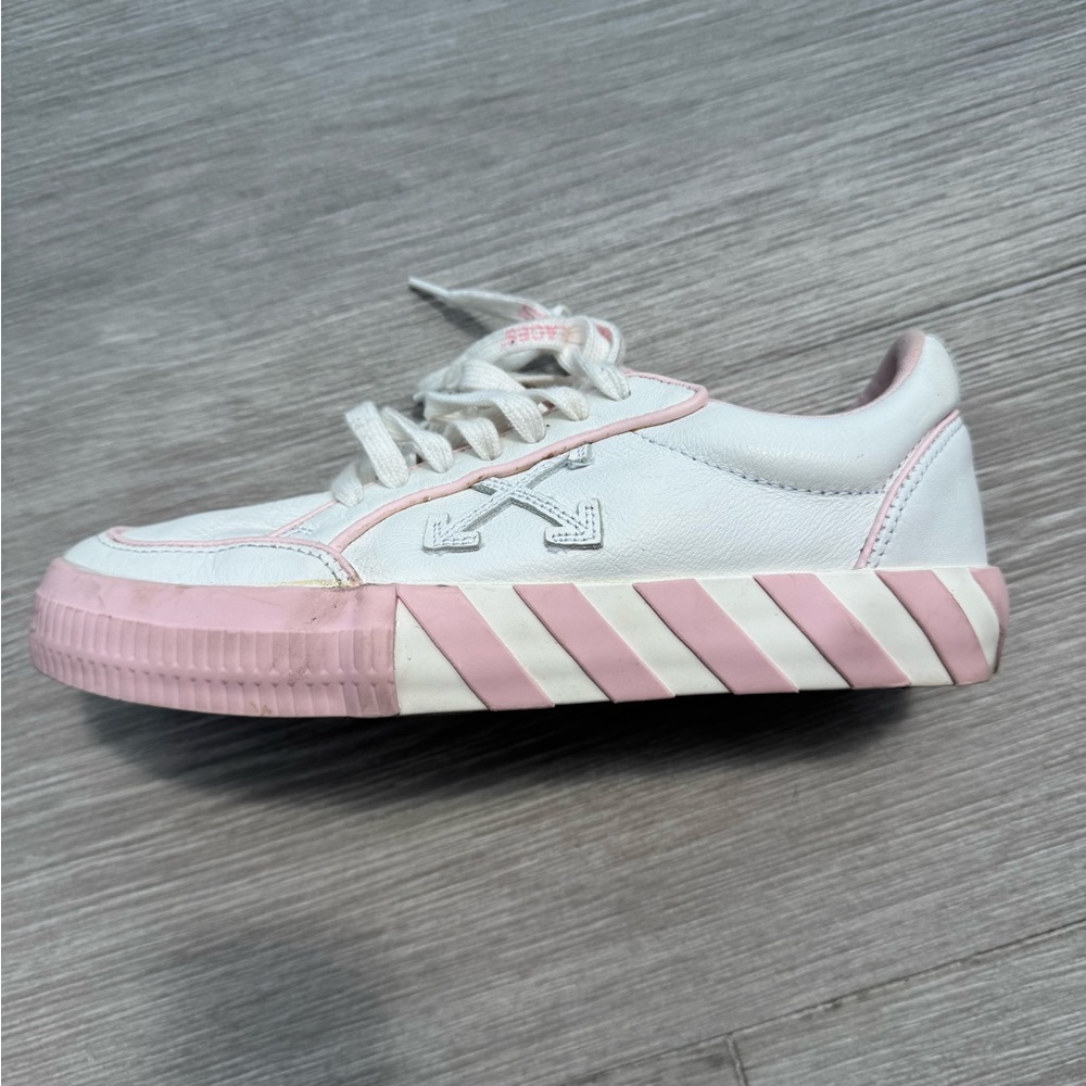 Off-White Pink and White Sneakers